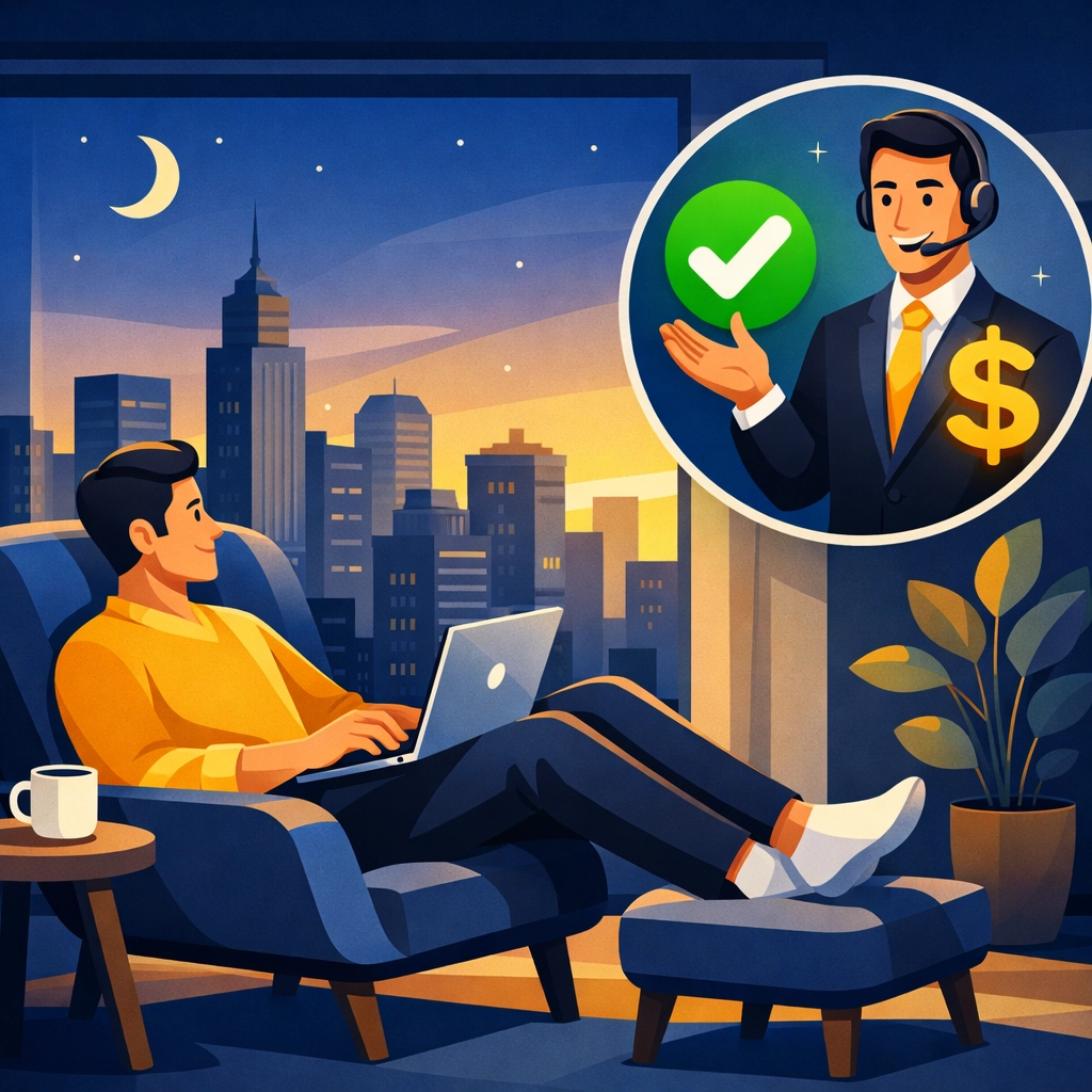 Virtual concierge tax pro meeting via laptop to provide expert remote tax planning services.