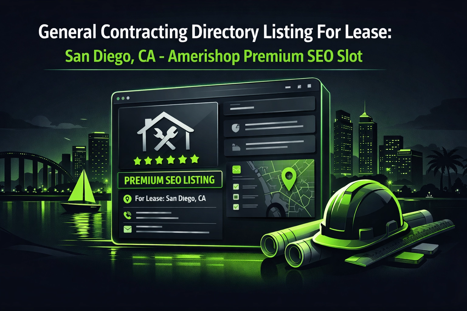 [HERO] General Contracting Directory Listing For Lease: San Diego, CA - Amerishop Premium SEO Slot