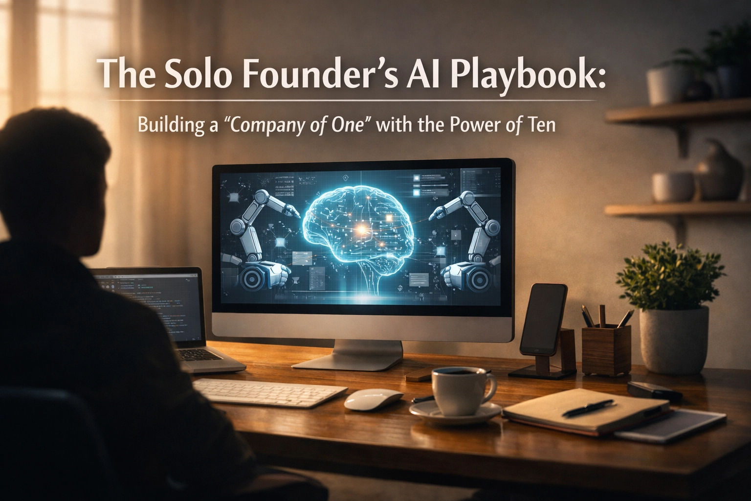 The Solo Founder's AI Playbook: Building a "Company of One" with the Power of Ten