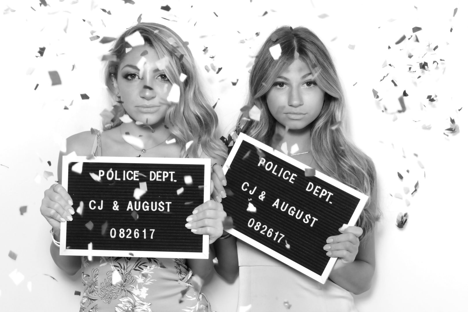 Black and white branded photo booth experience. las vegas photo booth activation