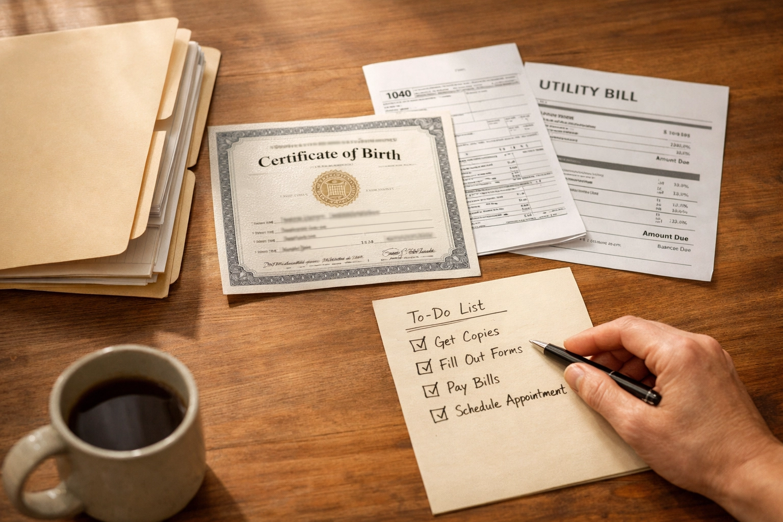 Step-by-step TEFA application checklist documents for the $2,000 Texas homeschool subsidy (birth certificate, tax return, proof of residency)