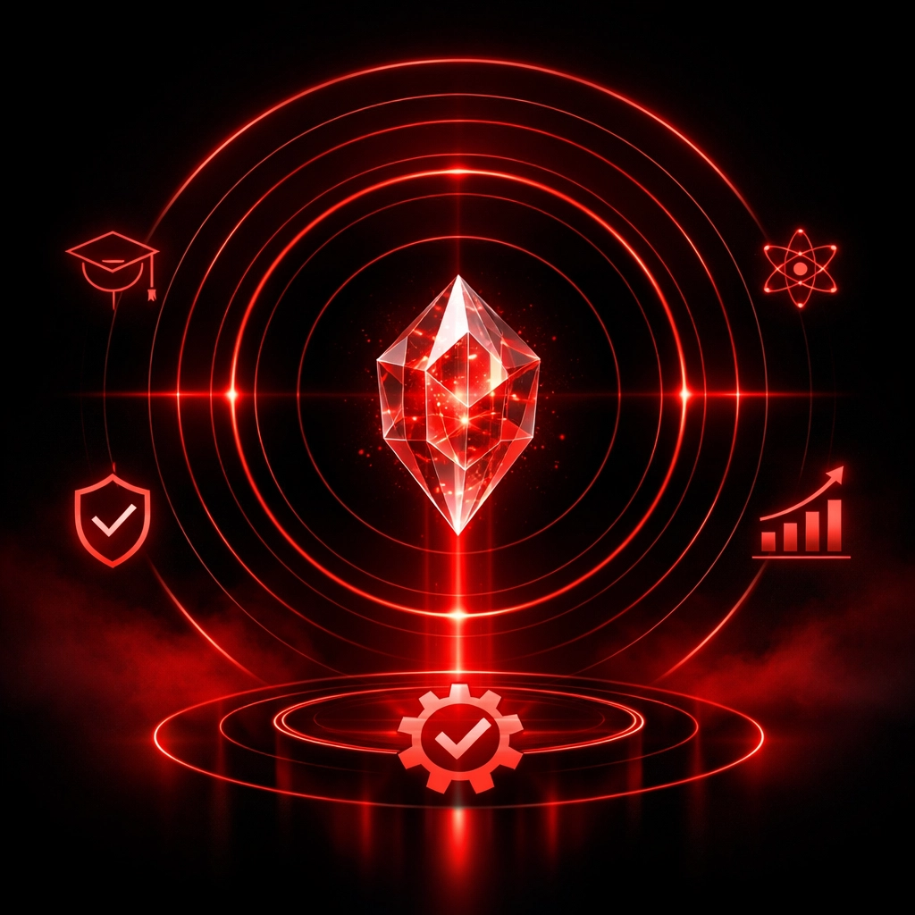 Digital scanner verifying business data consistency and expertise for AI authority signals.