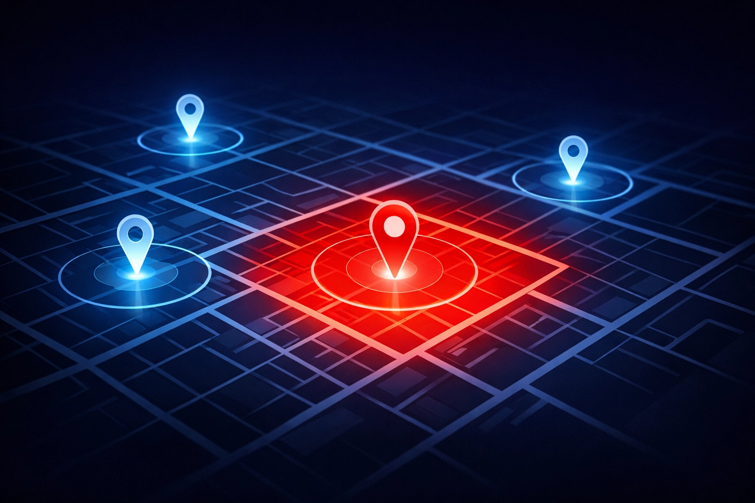 Hyper-local SEO strategy showing targeted neighborhood optimization on digital map