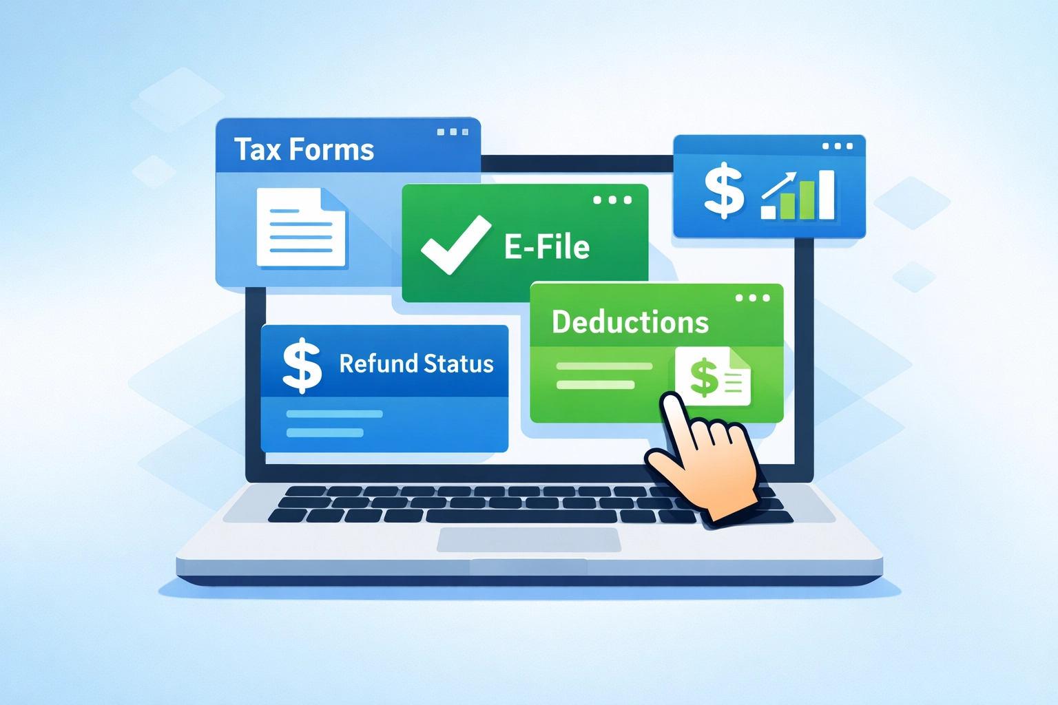 Free tax software options on laptop for IRS Free File program