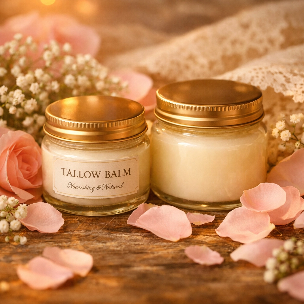 Sweetheart Valentine's Day limited edition tallow balm with rose petals and romantic florals