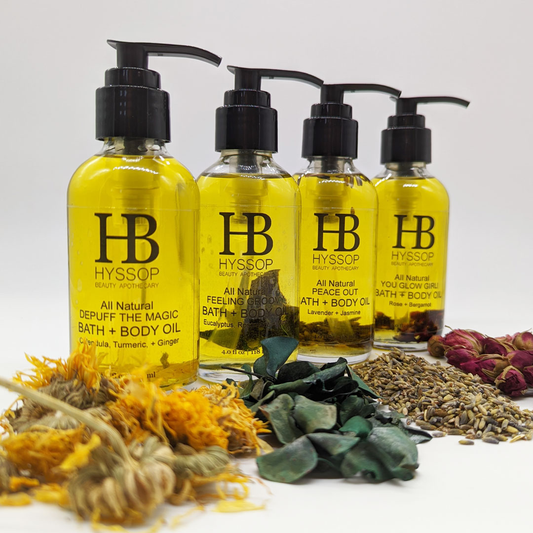 Hyssop Beauty Apothecary's All Natural Feeling Groovy Bath + Body Oil