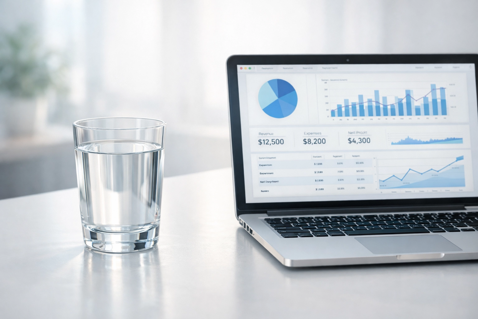 Clean QuickBooks dashboard displaying organized financial reports and clarity
