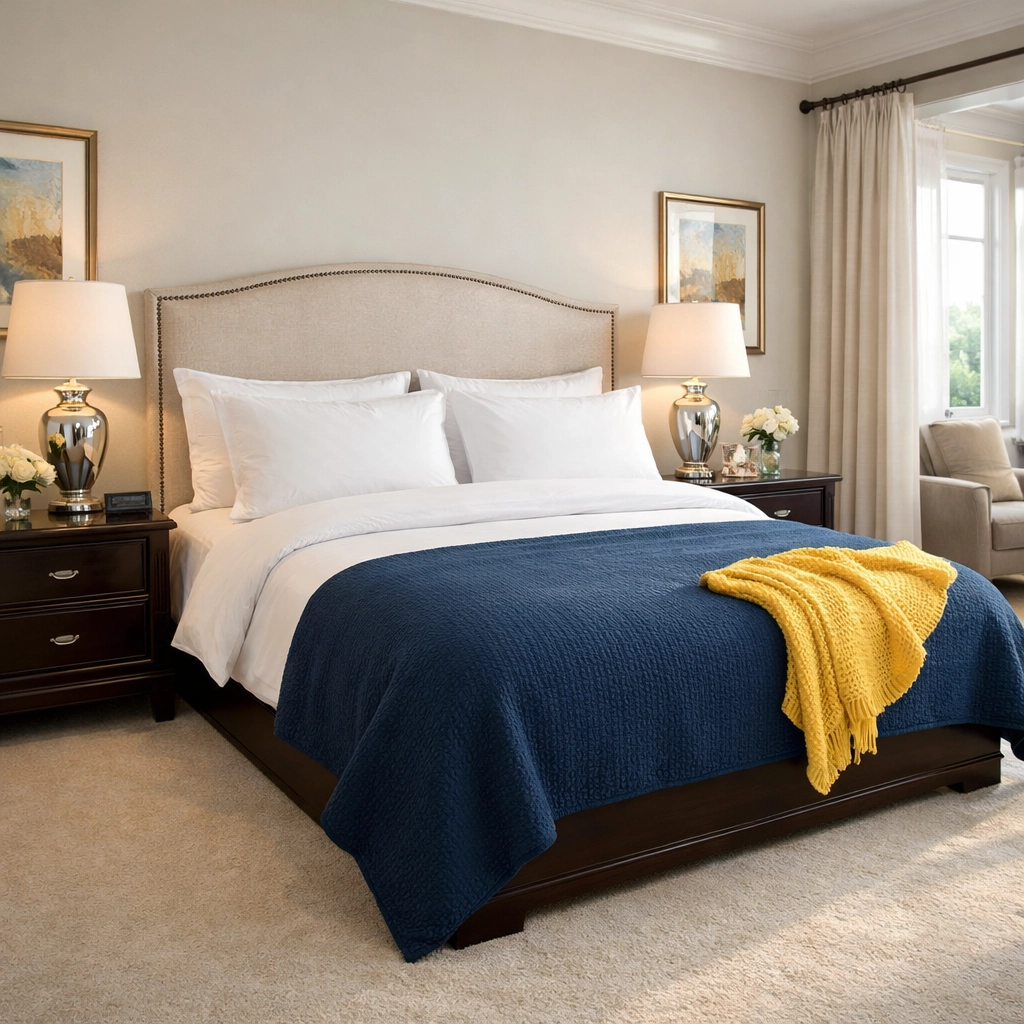 Dust-free master bedroom cleaned by residential cleaning Leominster MA experts.