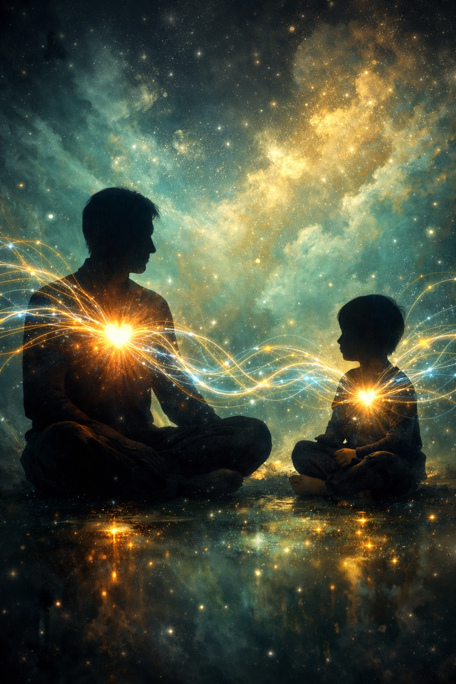 Energetic connection between parent and child illustrating how co-regulation helps you be a better parent.