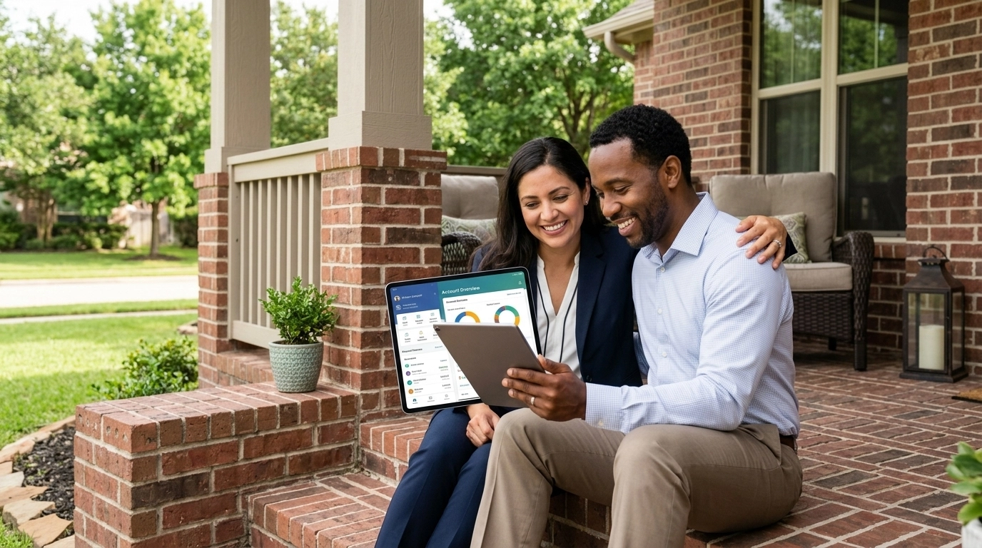 Couple feeling empowered with their real estate data