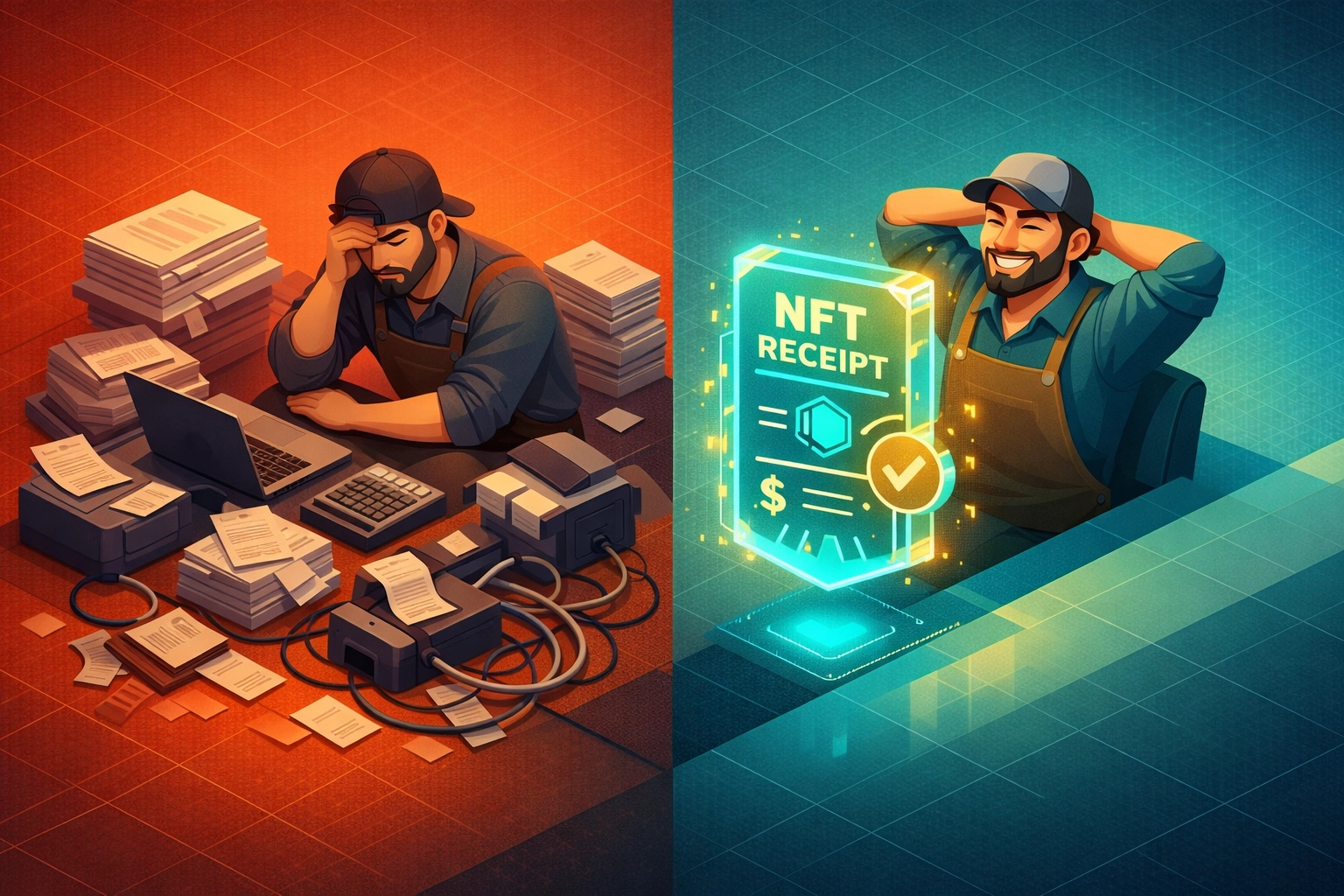 Merchant reconciliation: manual paperwork burden versus automated NFT receipt accounting