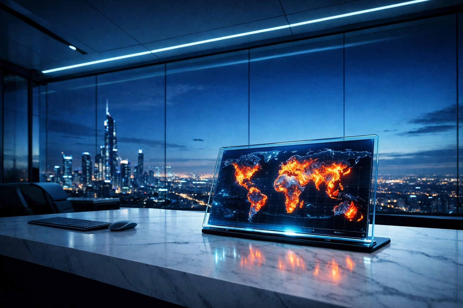 Modern command center displaying real-time market data heat maps for systematic risk monitoring.