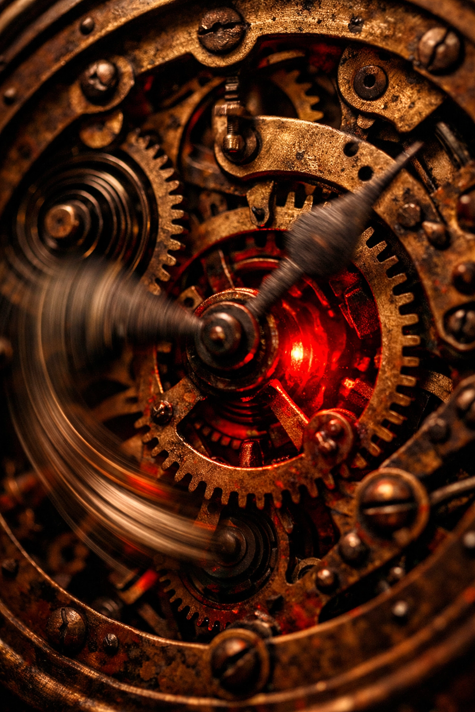 Clock mechanism with red warning light illustrating the risks of resetting your loan term.