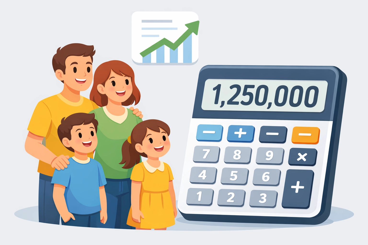 Family reviewing increased 2026 standard deduction amounts for tax refund