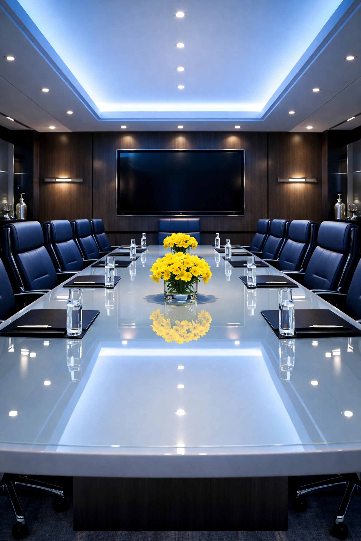 A perfectly cleaned executive boardroom in Winthrop MA reflecting a professional corporate brand image.