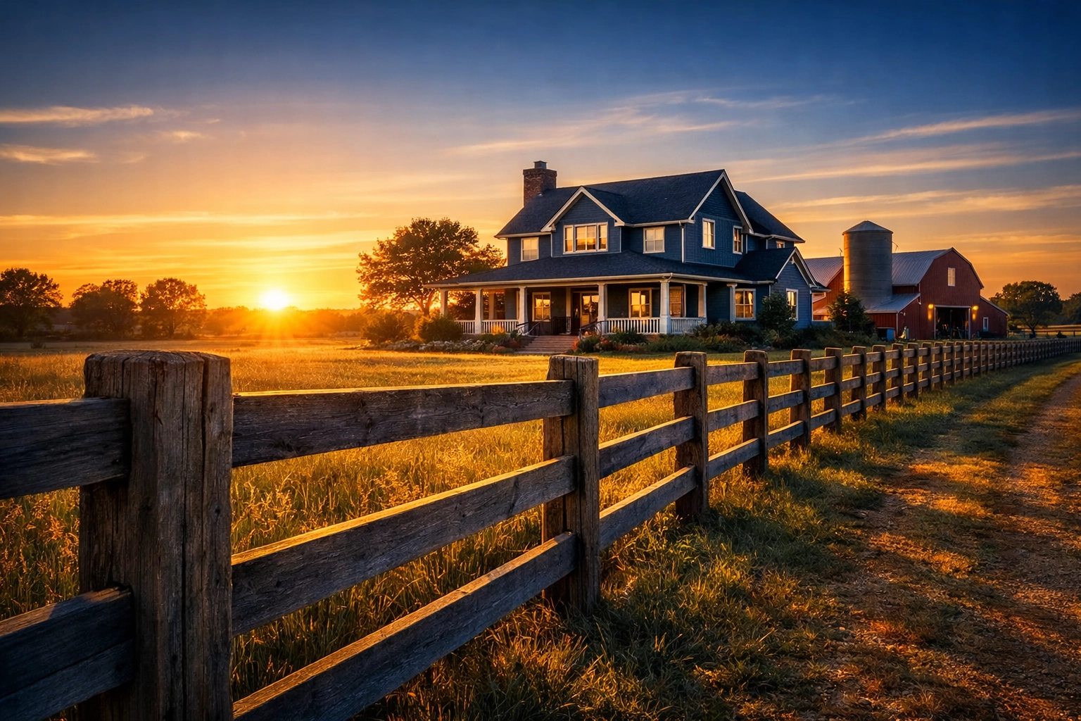 Oklahoma home at sunset, symbolizing asset protection and the financial legacy secured by Creek County lawyers.