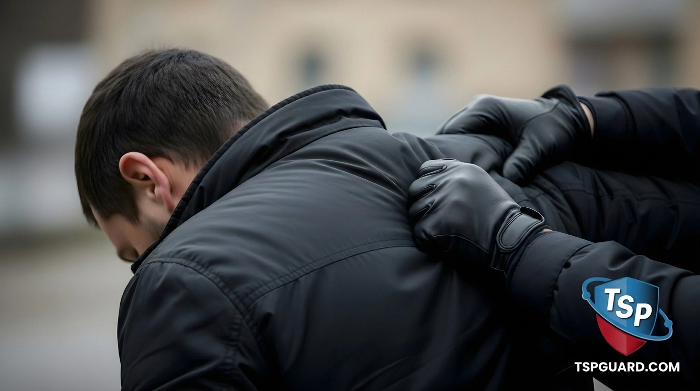 Security Officer Detaining Individual