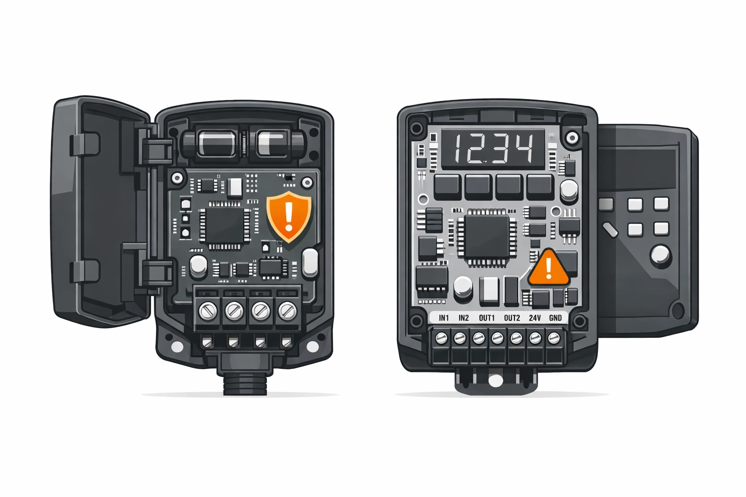 Innenansicht eines smarten Sicherheitssensors zur Überwachung und Hausautomation in Wien.