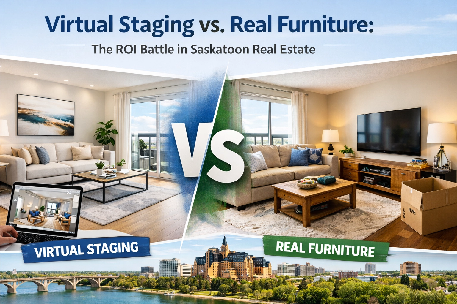 [HERO] Virtual Staging vs. Real Furniture: The ROI Battle in Saskatoon Real Estate