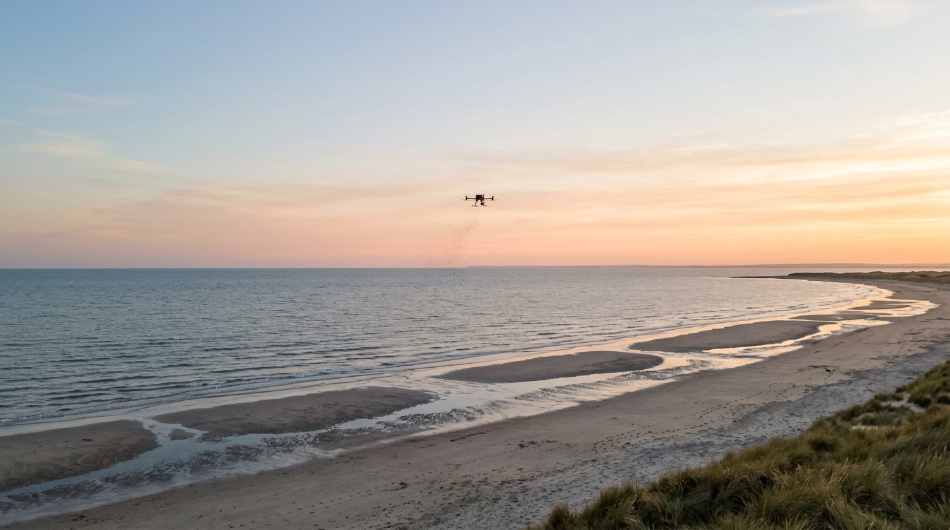 A peaceful sunset over the West Wittering horizon