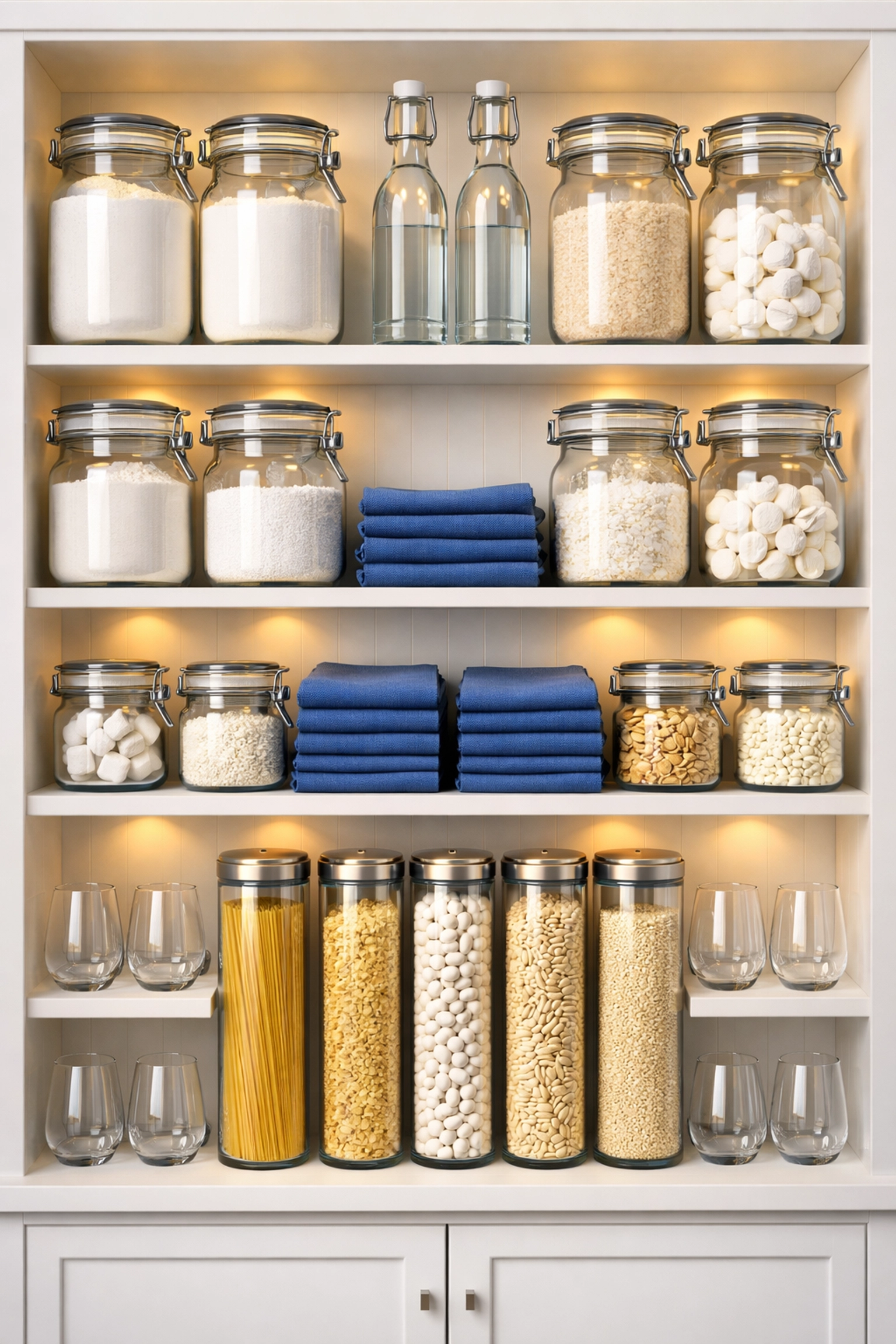 Immaculate pantry organization achieved through professional house cleaning in Tewksbury, MA.