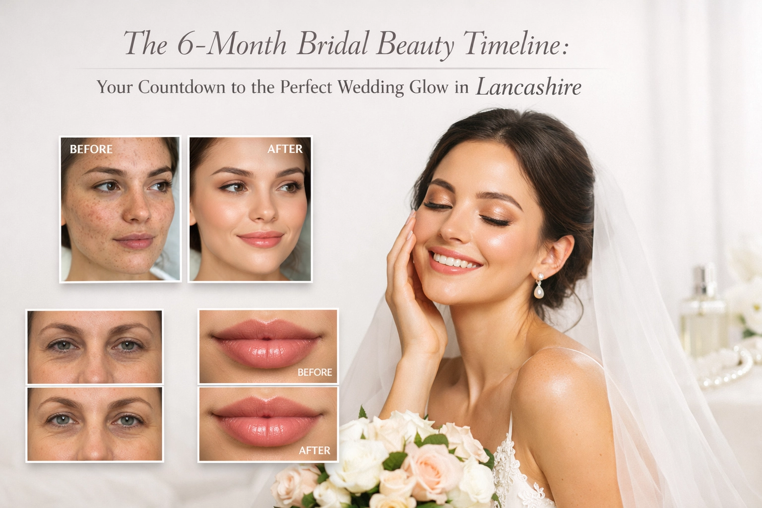 [HERO] The 6-Month Bridal Beauty Timeline: Your Countdown to the Perfect Wedding Glow in Lancashire