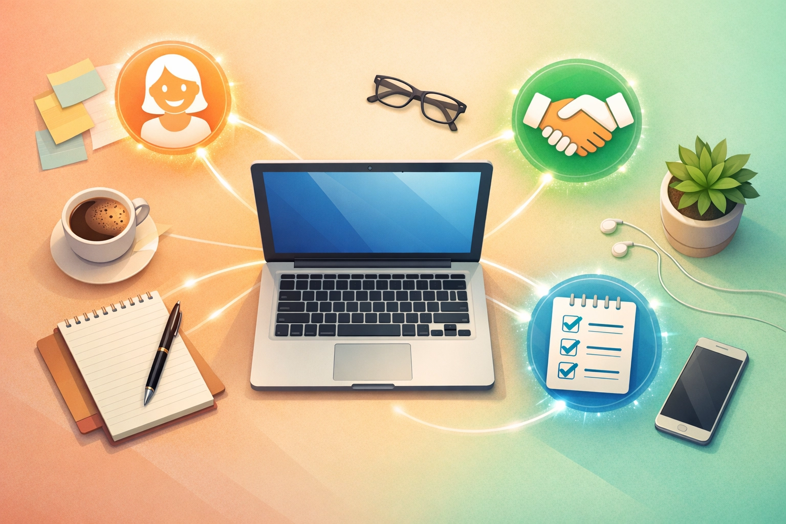 Unified business platform connecting HR, CRM, and project management in one workspace