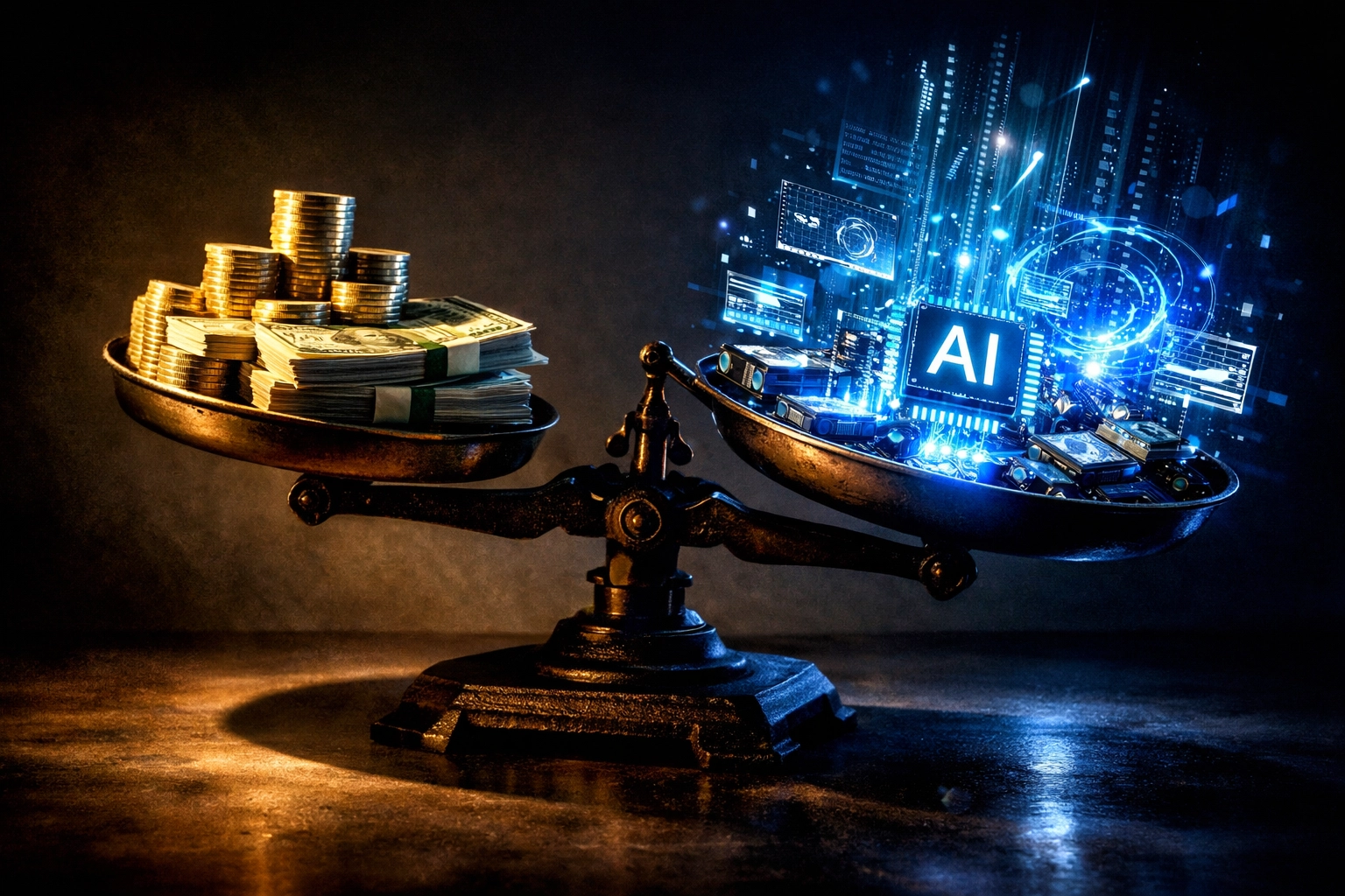 ROI comparison showing marketing automation AI value outweighing implementation costs for SMBs