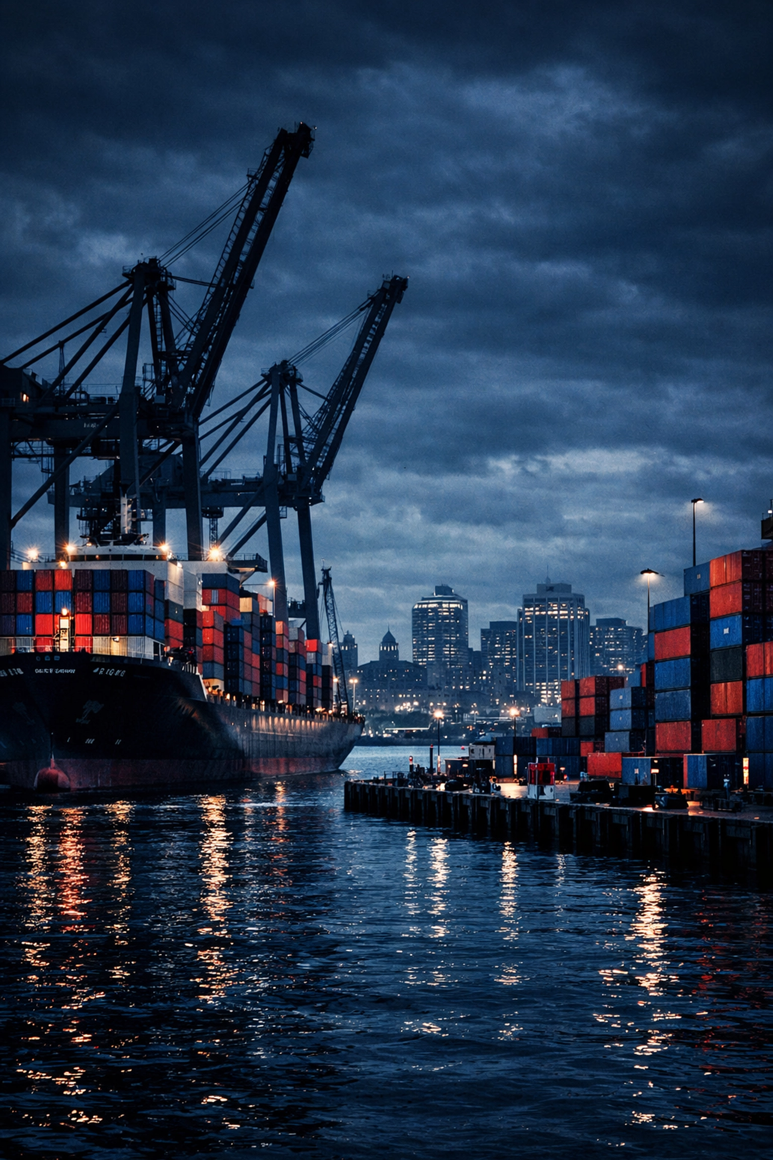 Halifax port container terminal with cargo ships and cranes supporting Nova Scotia economy