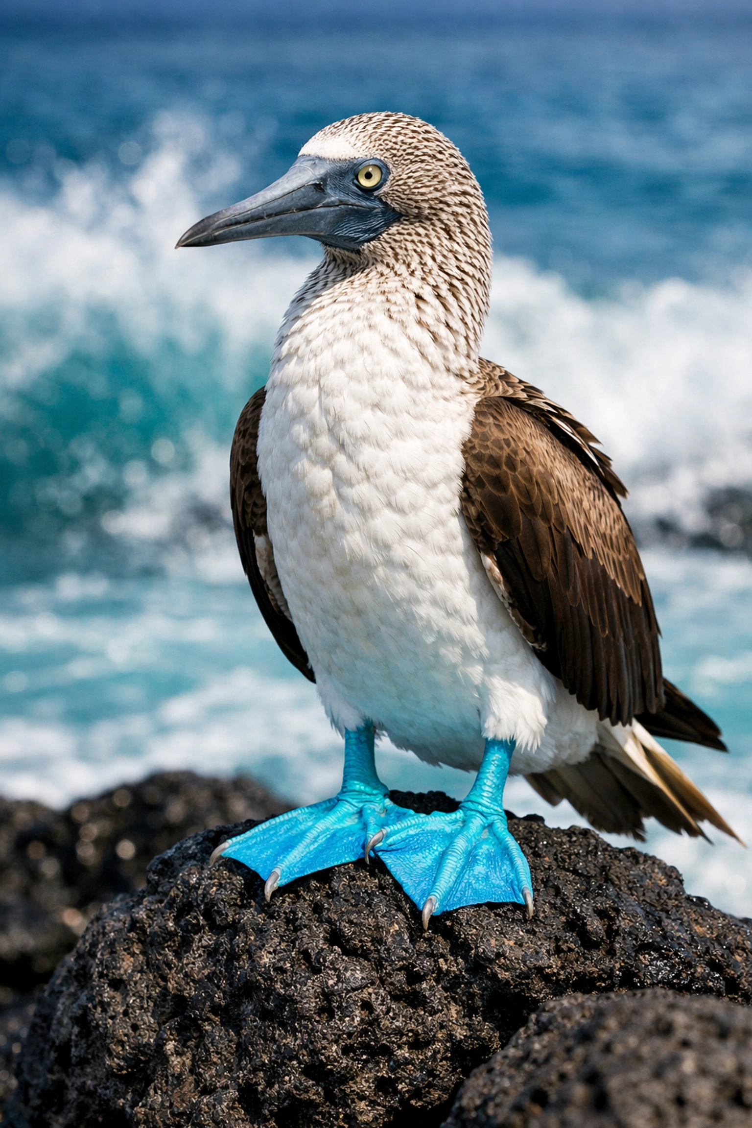 A Blue-footed Booby on the Galápagos Islands, perfect for close-up wildlife photography in 2026.