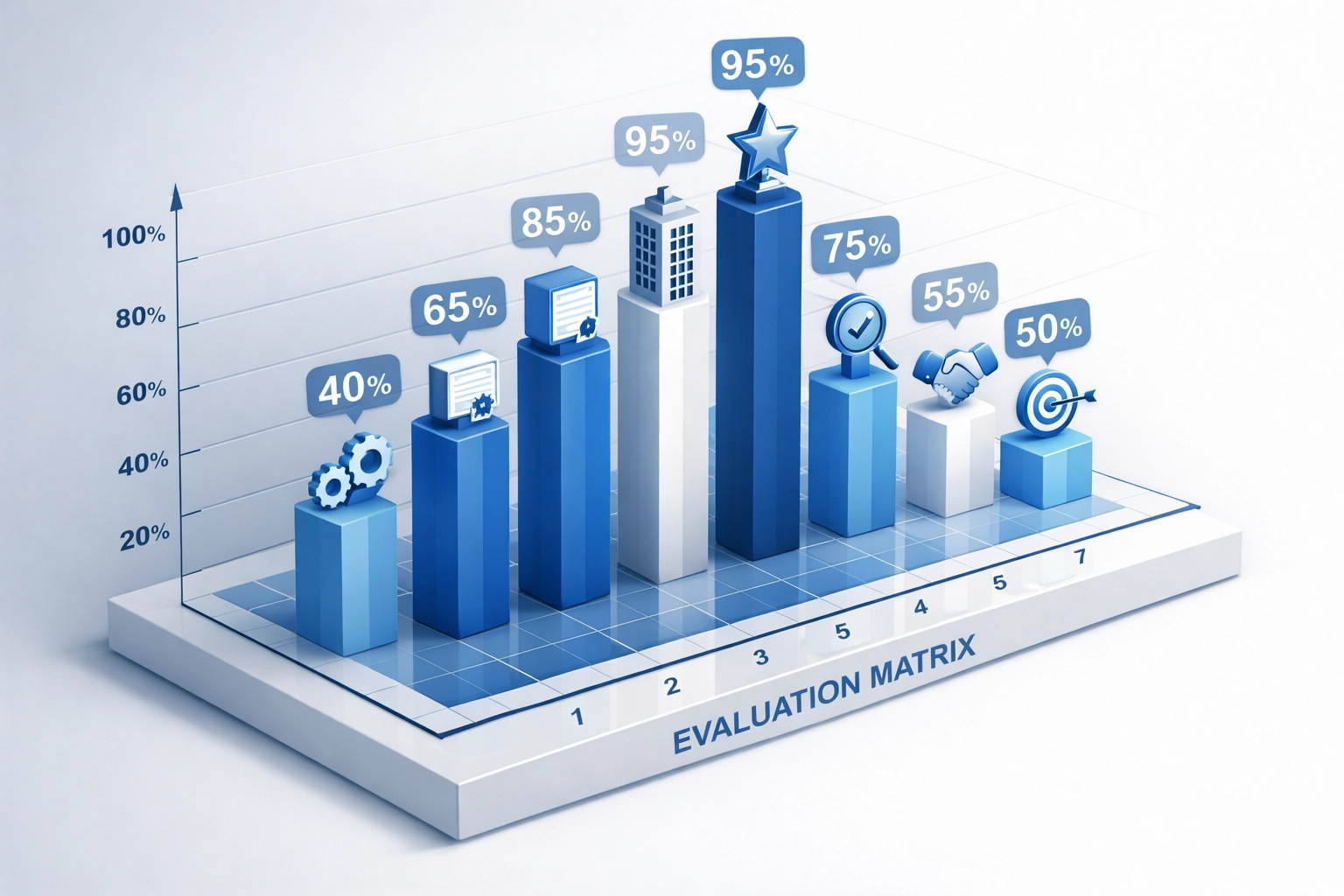 ITOM and ITAM partner evaluation matrix with seven criteria for ServiceNow consulting services
