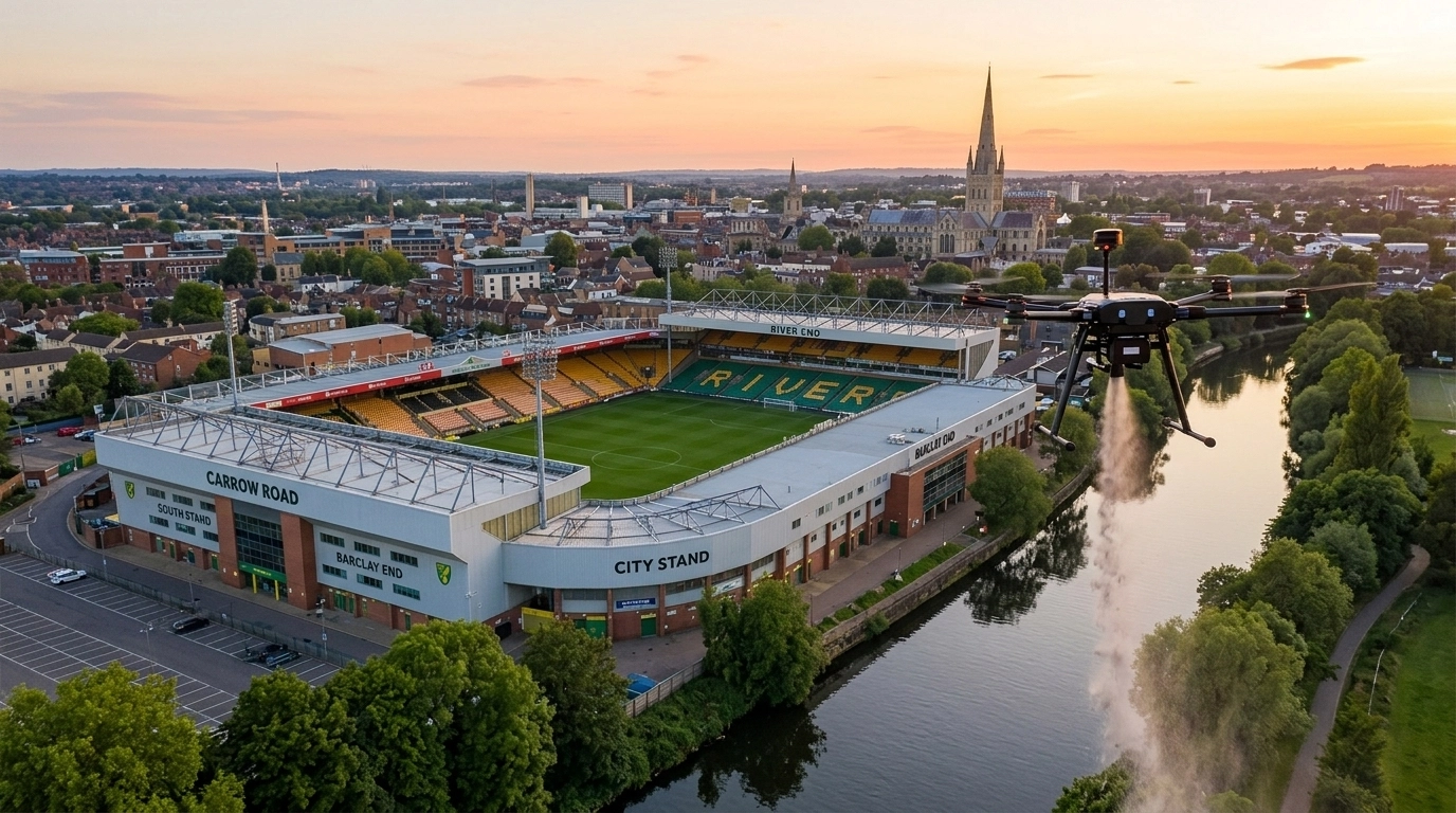 Canaries Soaring: Scattering Ashes Near Norwich’s Carrow Road Stadium