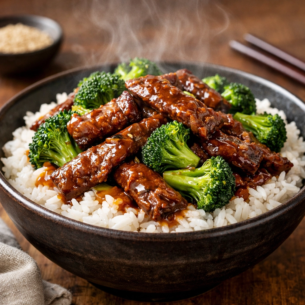 Top 10 Easy Family Meals: Simple 5-Ingredient Dinner Ideas for Busy Families 5-ingredient beef and broccoli stir-fry with rice, an easy weeknight dinner for busy families.