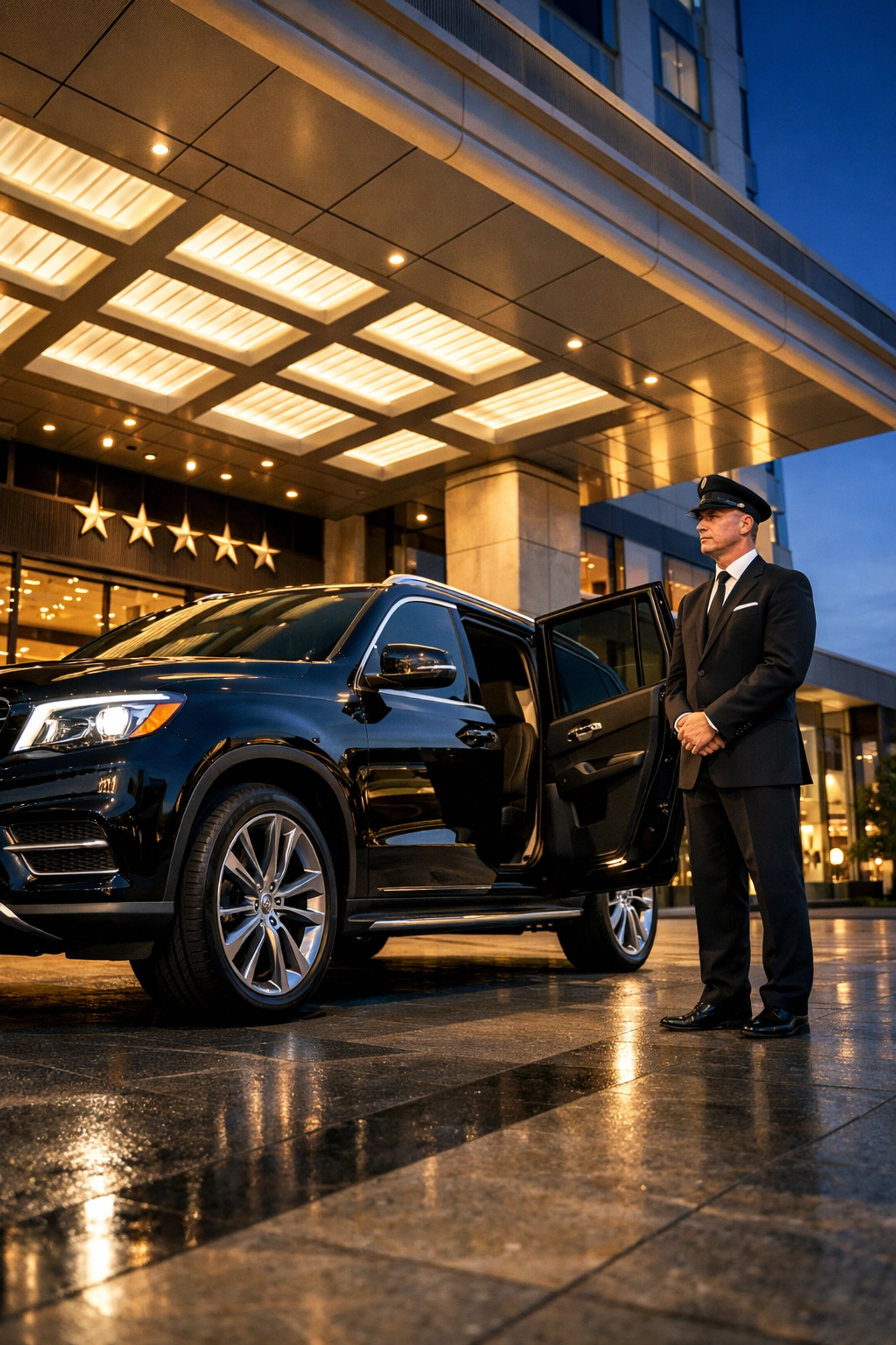 Secure executive ground transportation with a professional chauffeur for Super Bowl corporate travel management.