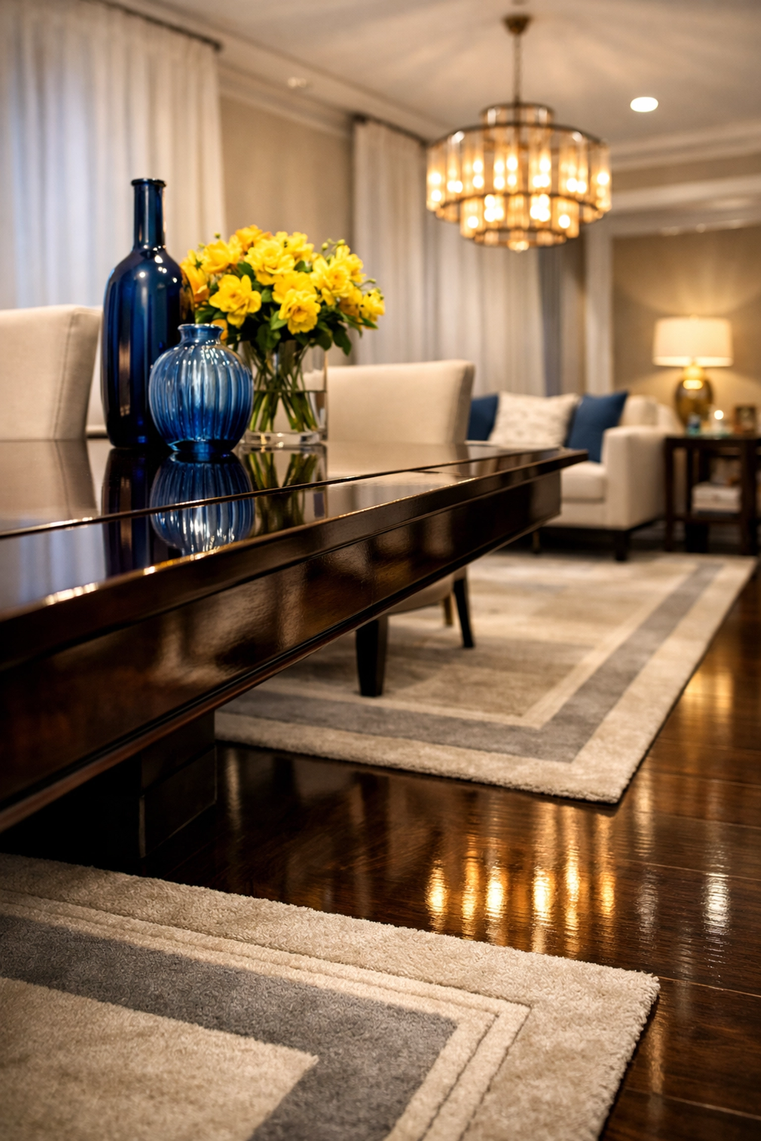 Detailed view of a dust-free dining area in Acton, showing the precision of The Cleaning Ninjas maid service.