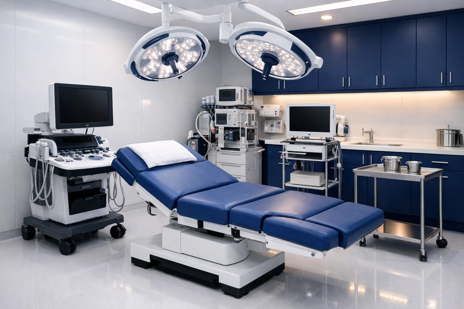 Sanitized medical office examination room in Chelsea, MA, featuring deep-cleaned surfaces and high-end equipment.