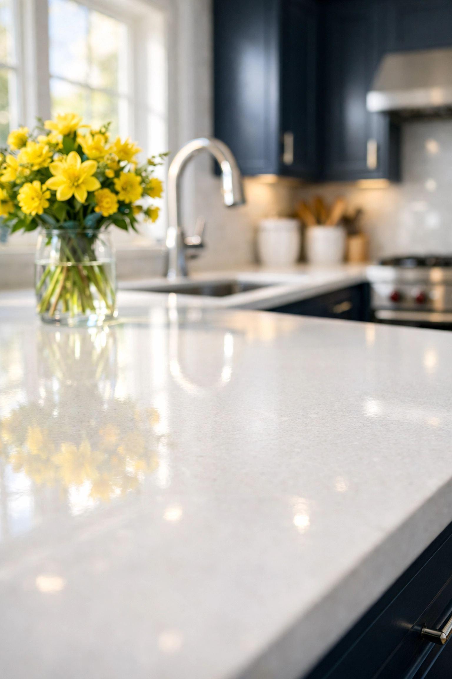 Sparkling clean kitchen in Westford after professional weekly house cleaning service.