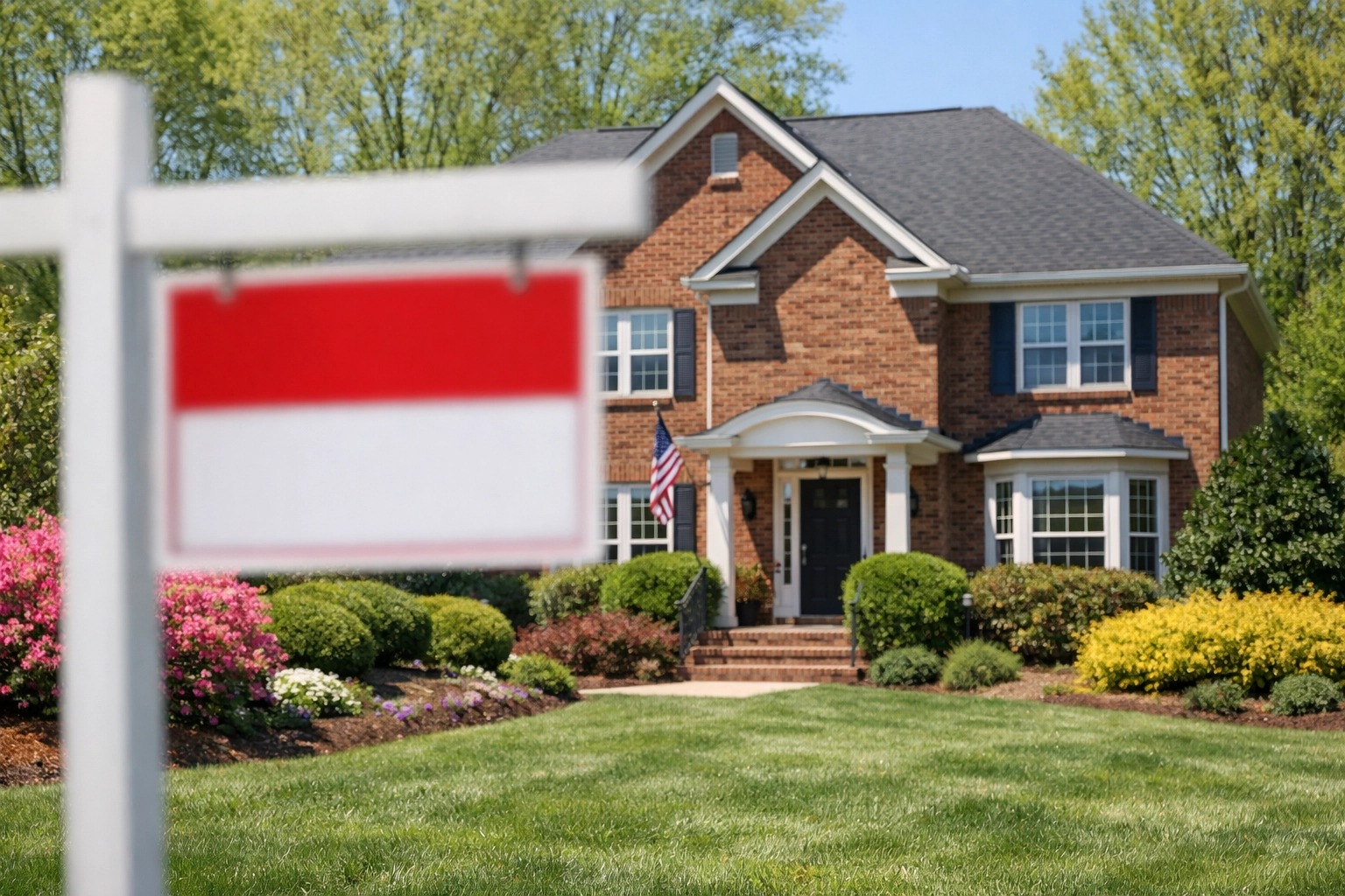 [Greensboro curb appeal] Triad brick home on a sunny day