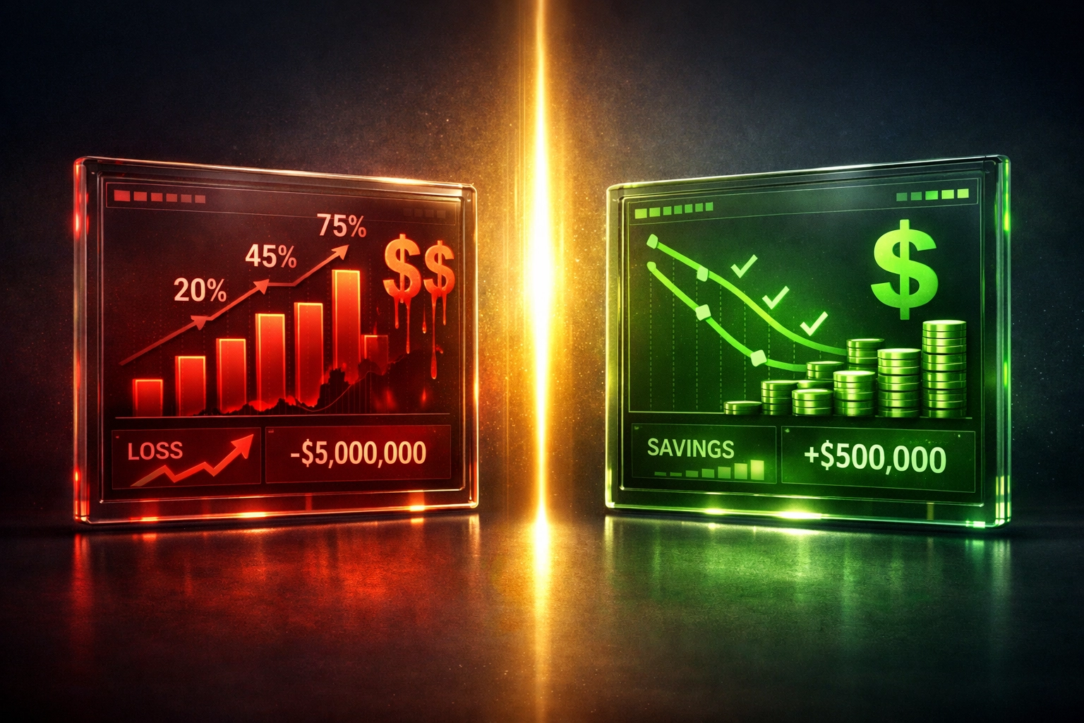 Cost comparison showing loan savings with early payoff vs. high-interest business financing