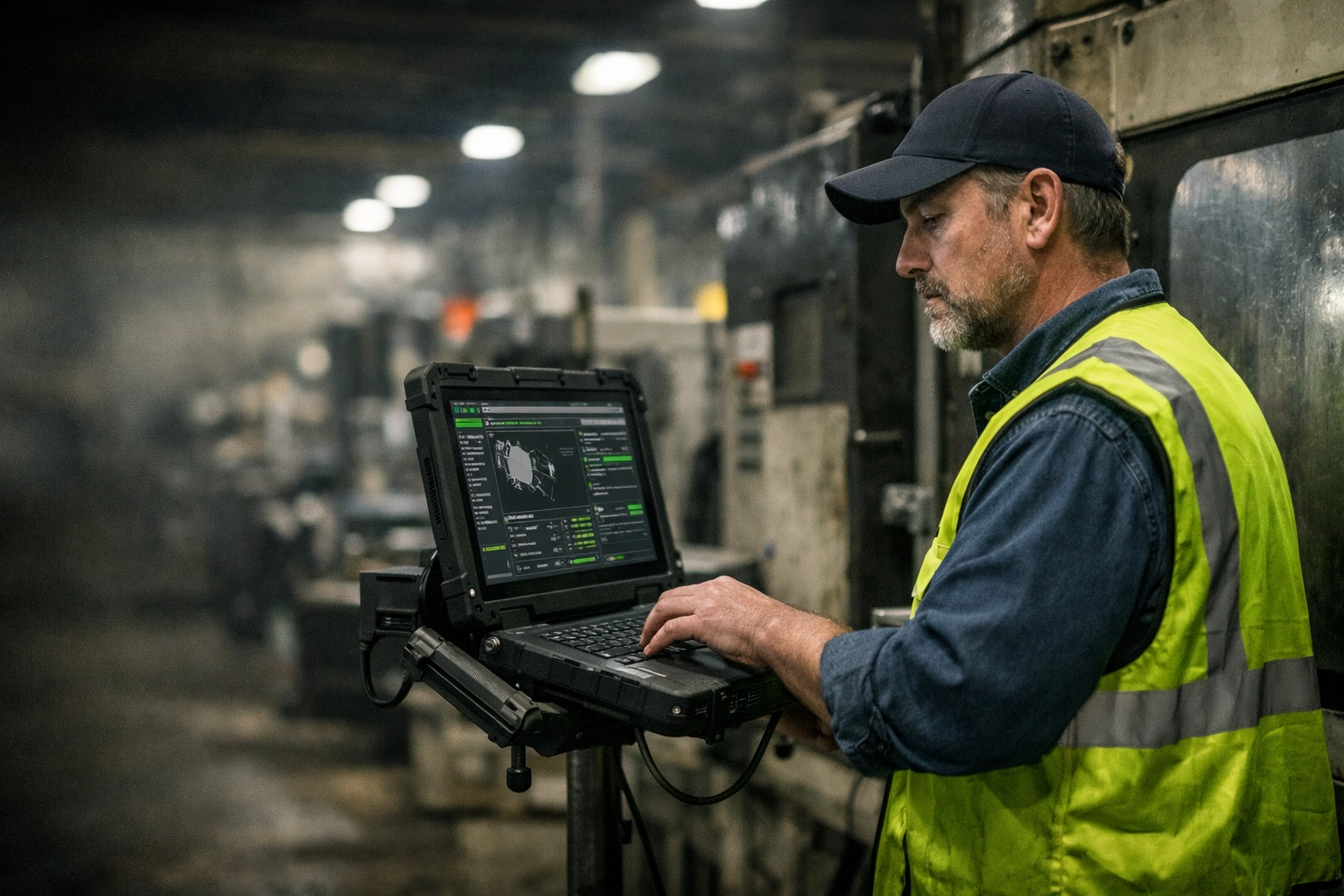 Omaha manufacturing manager monitoring network systems to ensure business continuity during an ISP cutover.