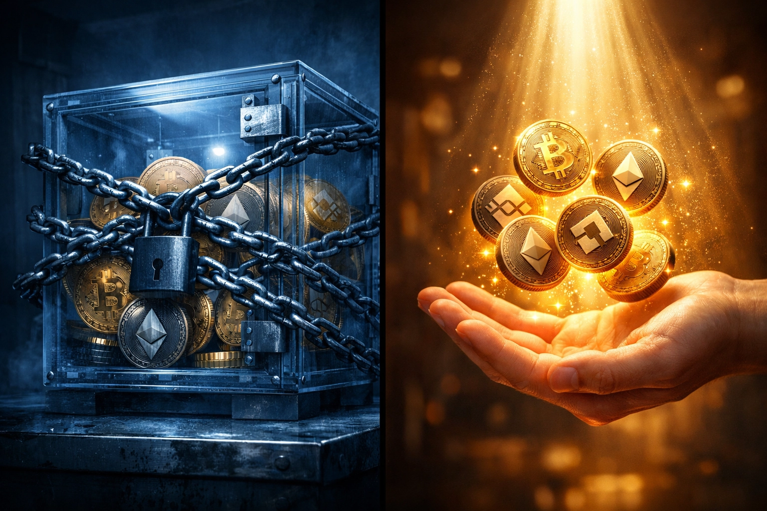 Self-custody crypto wallet versus centralized custody control comparison