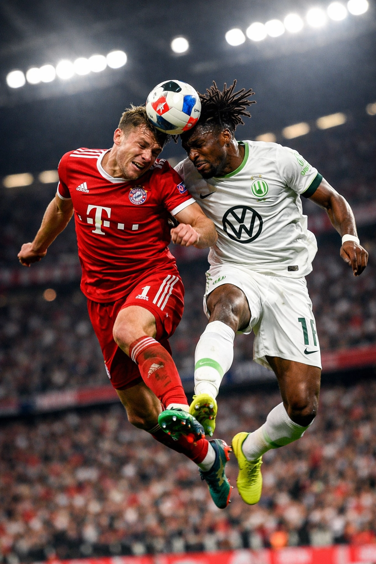 Bundesliga Zweikampf im Spiel - Intensive Spielszene für Wettstrategien