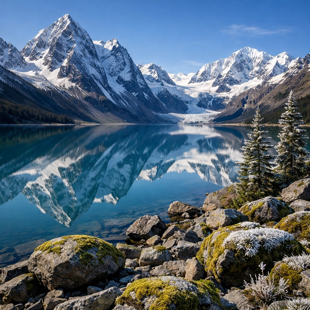 Alaskan landscape photo demonstrating mountain reflections used in advanced landscape photography tutorials.