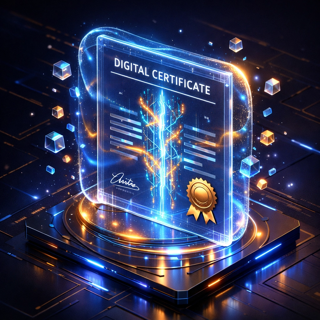 Secure holographic NFT receipt for transparent Web3 business accounting and blockchain transaction verification.