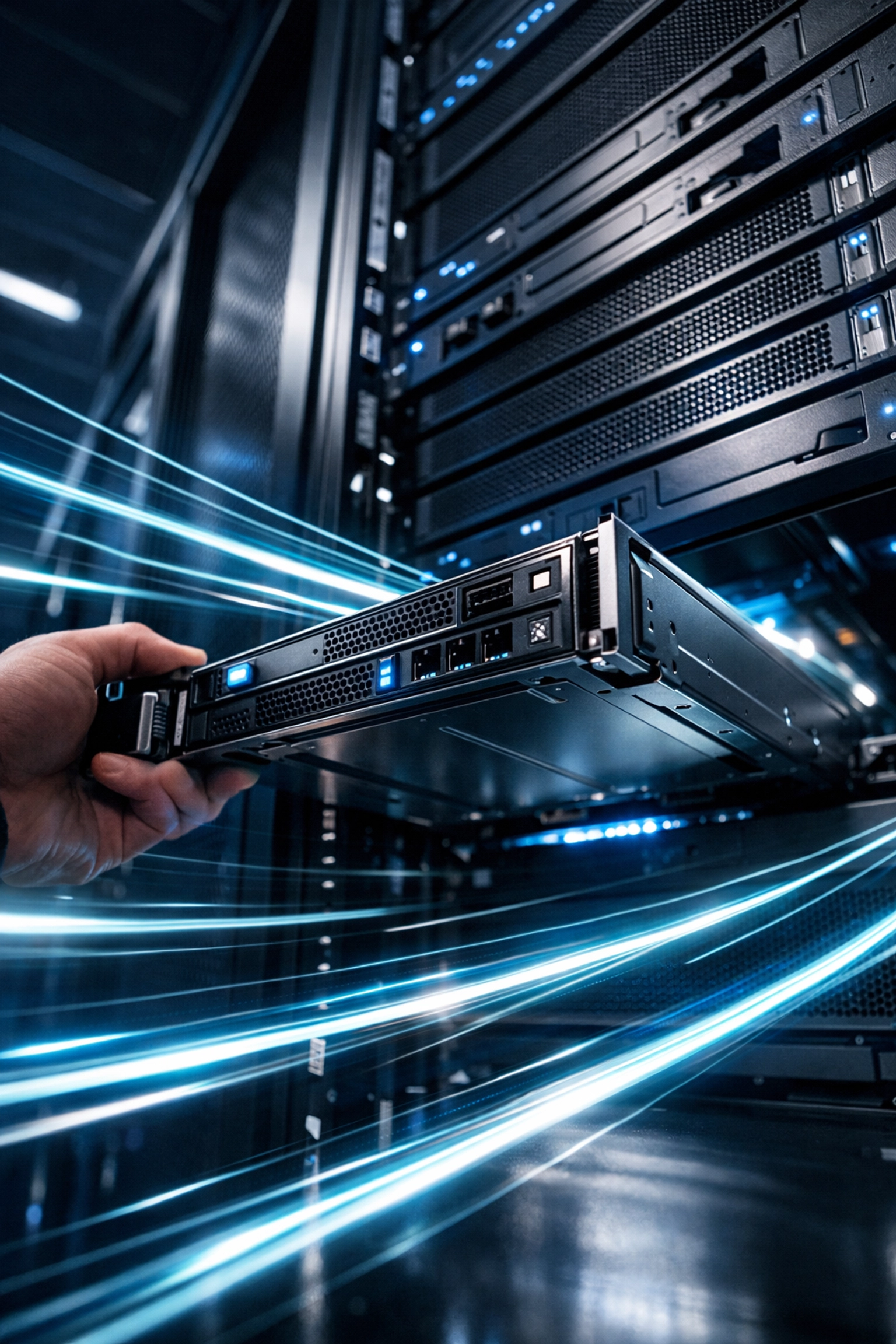 Premium business web hosting server ensuring high performance and 99.9 percent uptime.