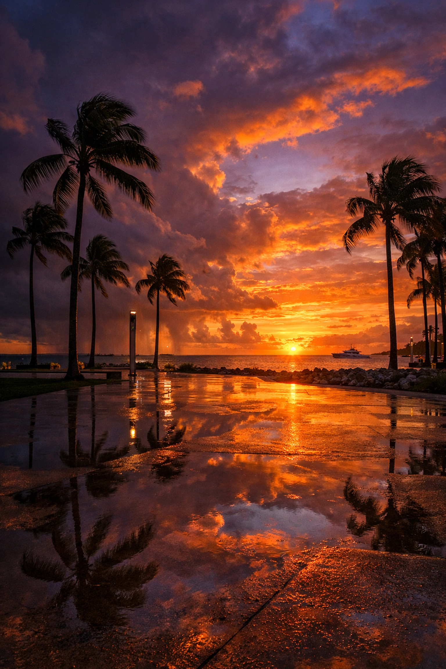 Sunset at South Pointe Park, showcasing a prime location for outdoor Miami brand photography.