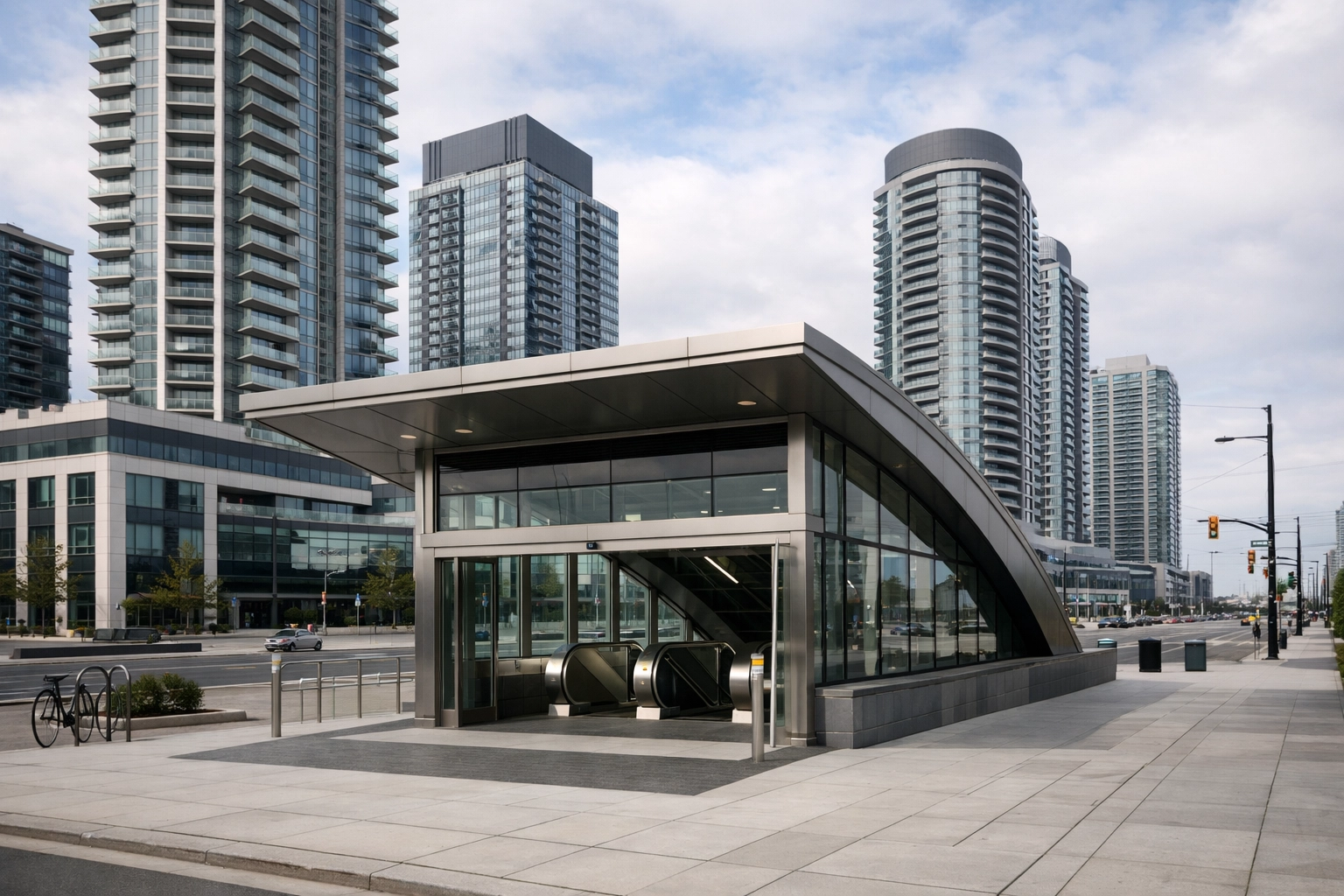 Vaughan Metropolitan Centre skyline with subway connectivity