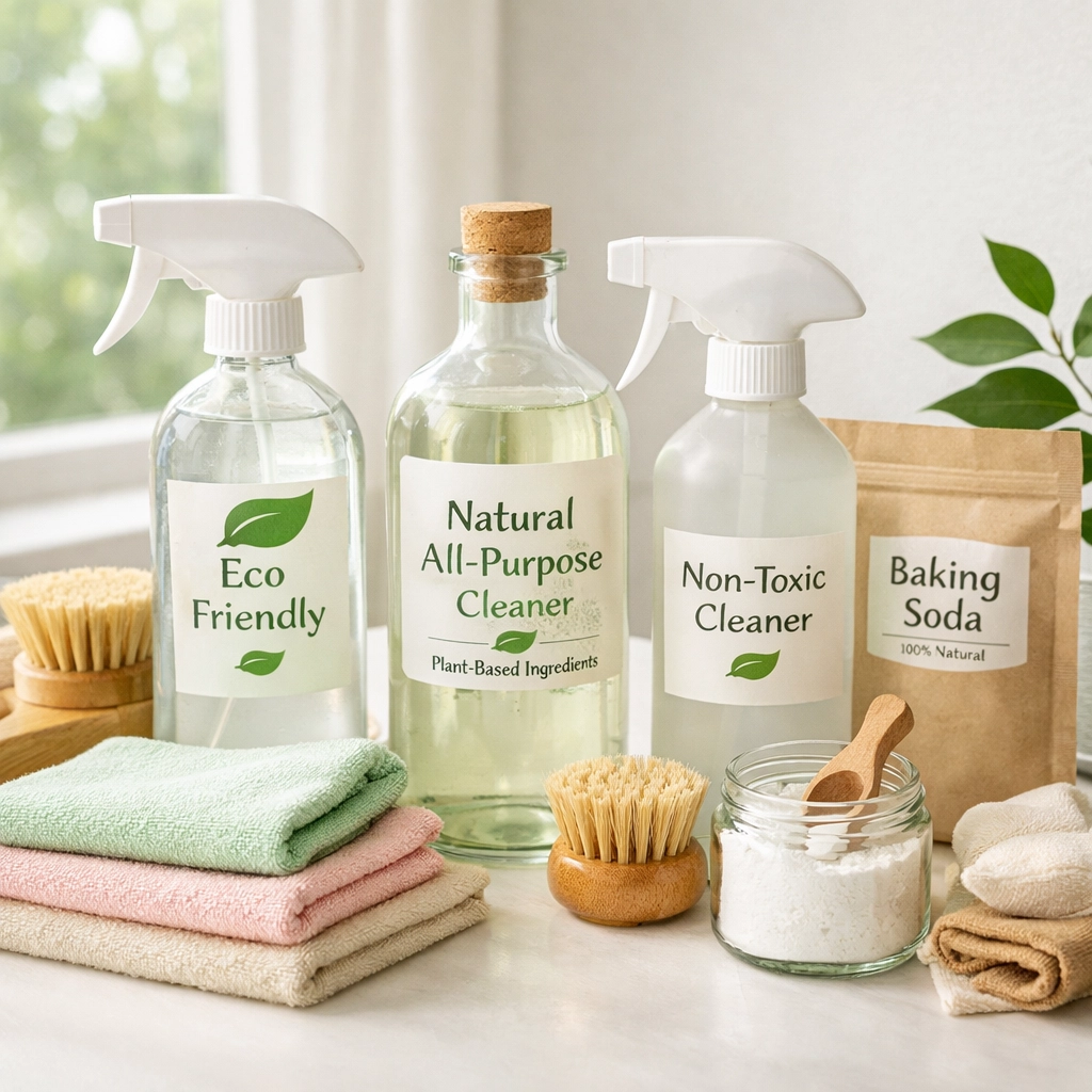 Eco-friendly cleaning supplies and green-certified products for HOA maintenance