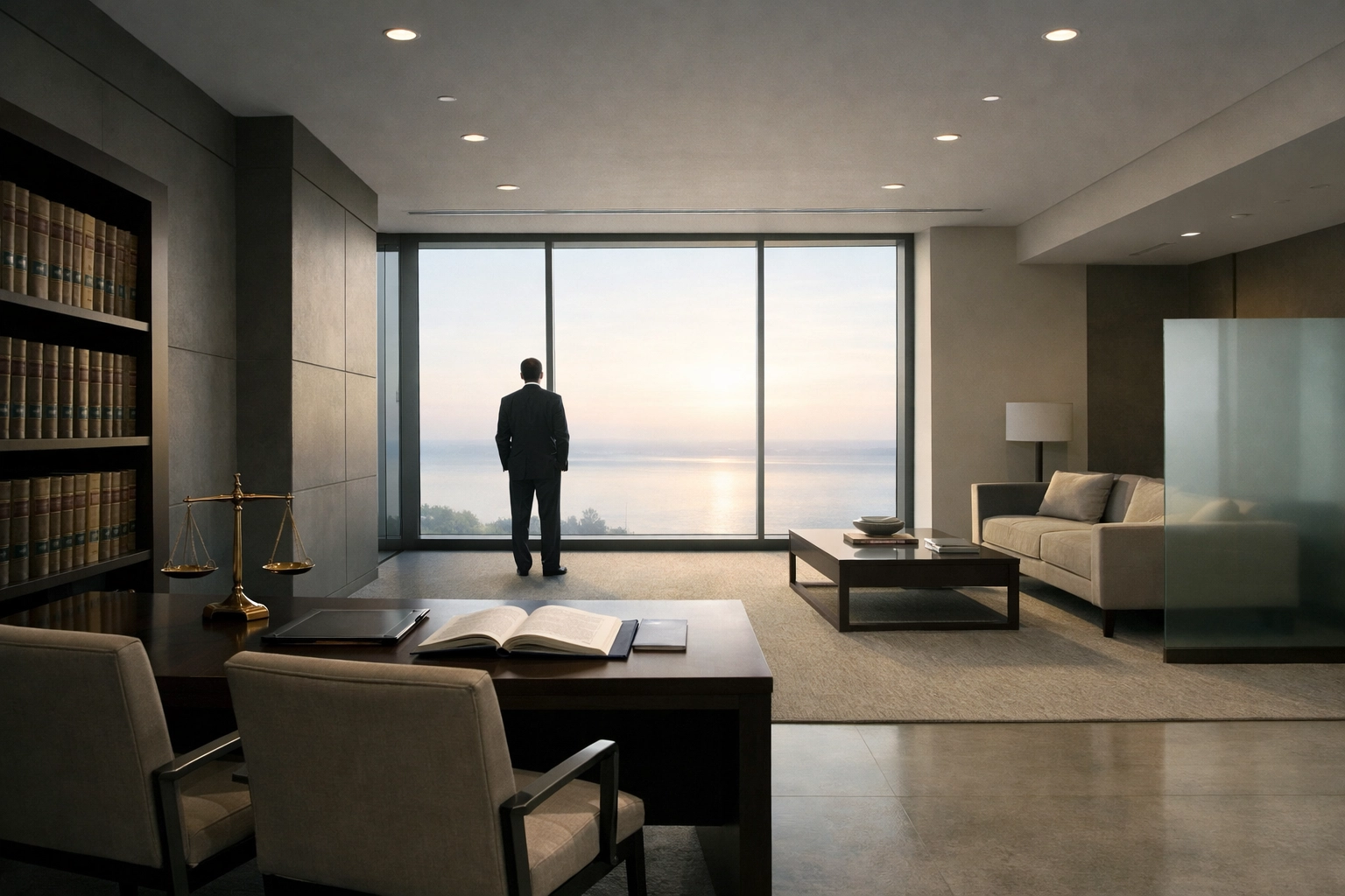 A professional law firm interior symbolizing a clear path forward with a Collin County family lawyer.