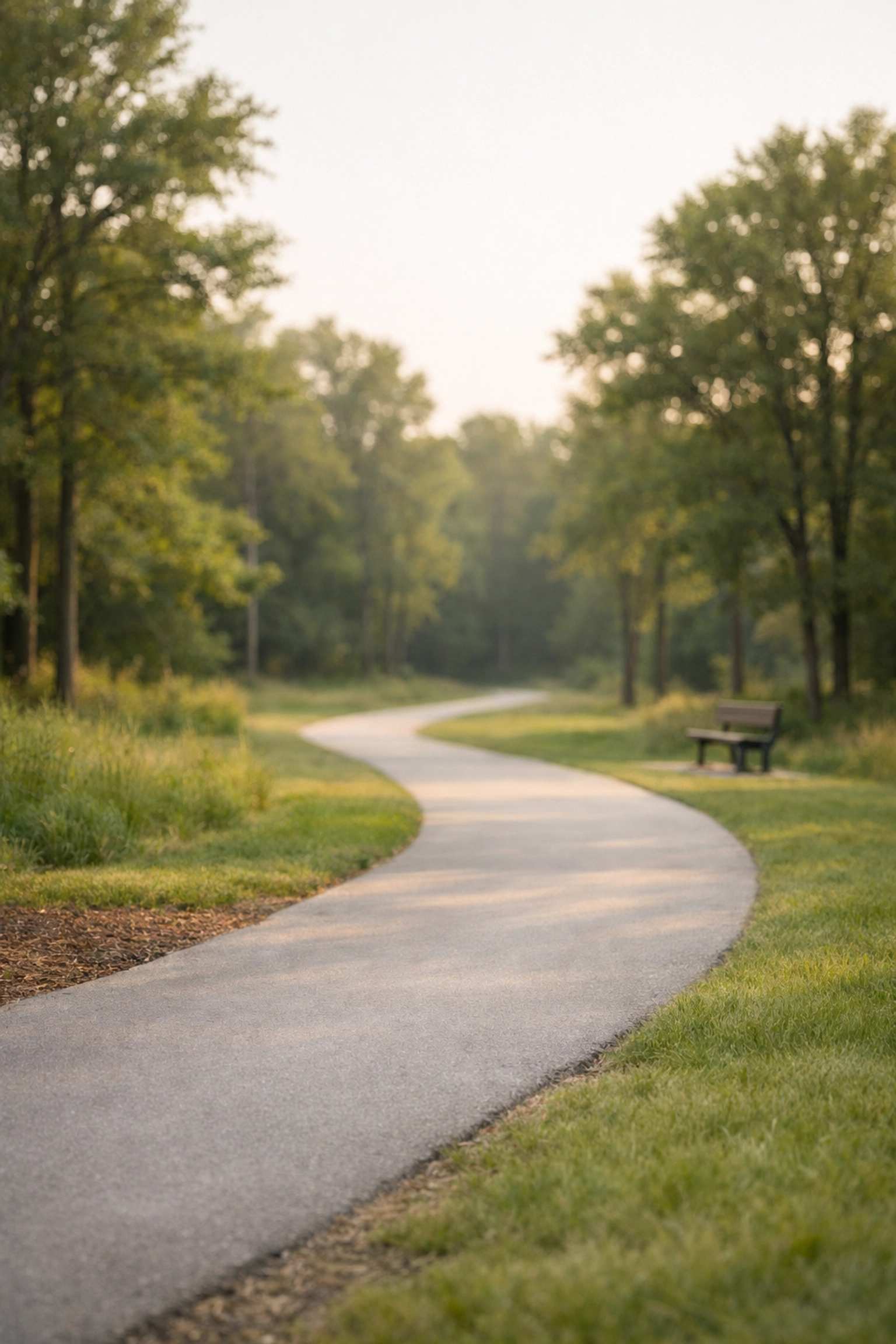 Serene nature trail in Solon, Ohio, representative of the city's parks and recreation amenities.